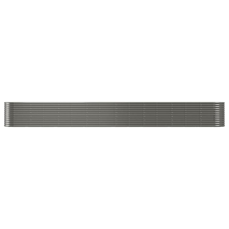 VidaXL Plantenbak 620x80x68 cm gepoedercoat staal grijs