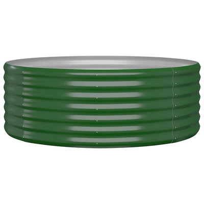 Vidaxl plantenbak 100x100x36 cm gegalvaniseerd staal groen