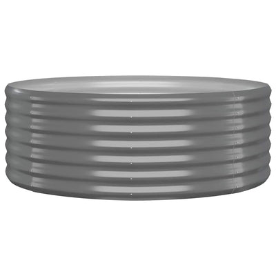 Vidaxl plantenbak 100x100x36 cm gegalvaniseerd staal grijs