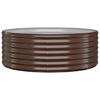 Vidaxl plantenbak 100x100x36 cm gegalvaniseerd staal bruin