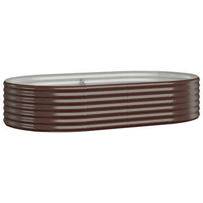 Vidaxl plantenbak 175x100x36 cm gegalvaniseerd staal bruin