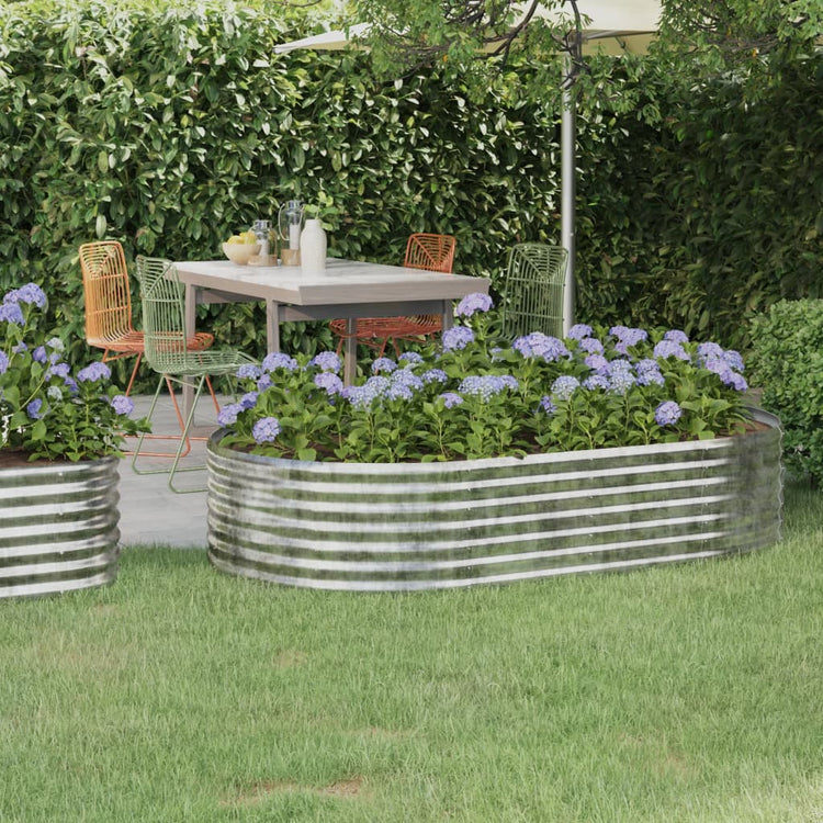 Vidaxl plantenbak 175x100x36 cm gegalvaniseerd staal zilverkleurig