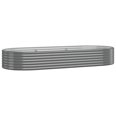Vidaxl plantenbak 249x100x36 cm gegalvaniseerd staal grijs