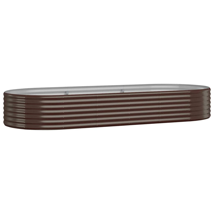 Vidaxl plantenbak 249x100x36 cm gegalvaniseerd staal bruin