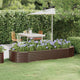 Vidaxl plantenbak 249x100x36 cm gegalvaniseerd staal bruin