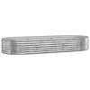 Vidaxl plantenbak 249x100x36 cm gegalvaniseerd staal zilverkleurig