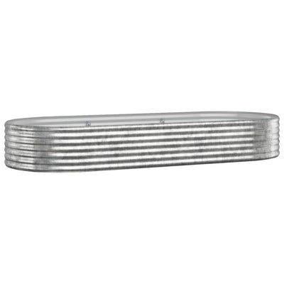 Vidaxl plantenbak 249x100x36 cm gegalvaniseerd staal zilverkleurig