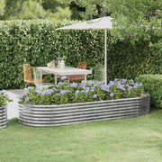 Vidaxl plantenbak 249x100x36 cm gegalvaniseerd staal zilverkleurig - afbeelding 1