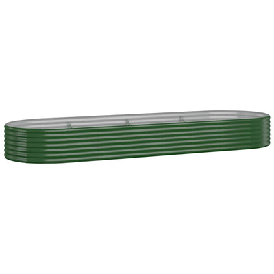 Vidaxl plantenbak 322x100x36 cm gegalvaniseerd staal groen