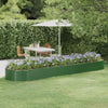 Vidaxl plantenbak 396x100x36 cm gegalvaniseerd staal groen