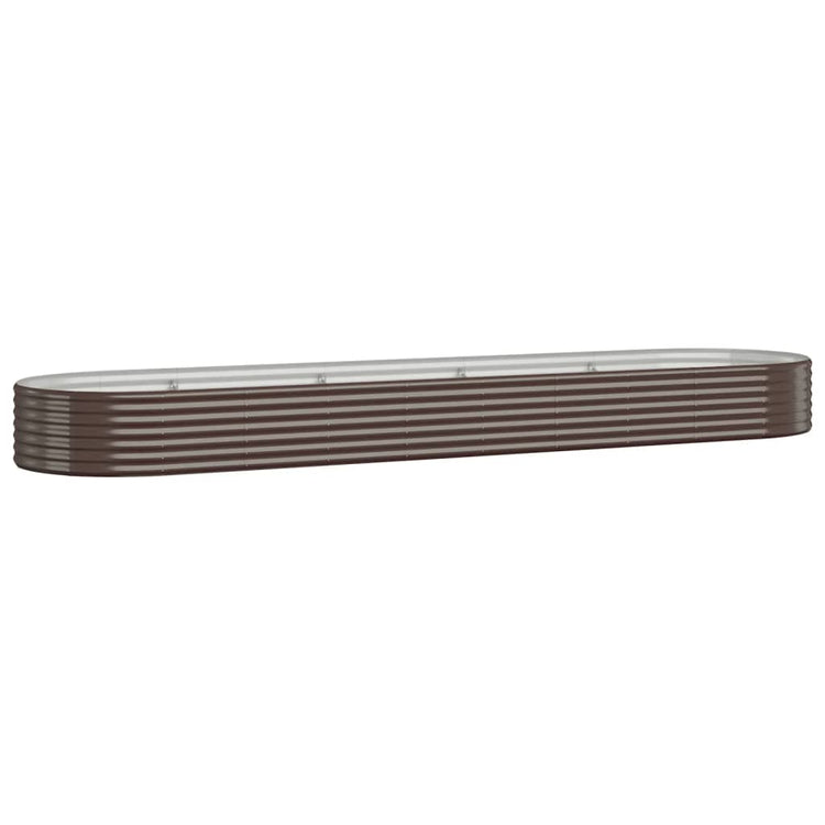 Vidaxl plantenbak 396x100x36 cm gegalvaniseerd staal bruin