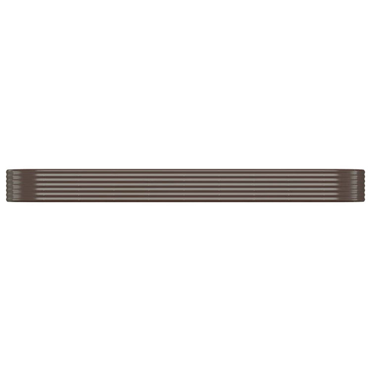 Vidaxl plantenbak 396x100x36 cm gegalvaniseerd staal bruin