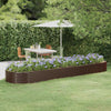 Vidaxl plantenbak 396x100x36 cm gegalvaniseerd staal bruin