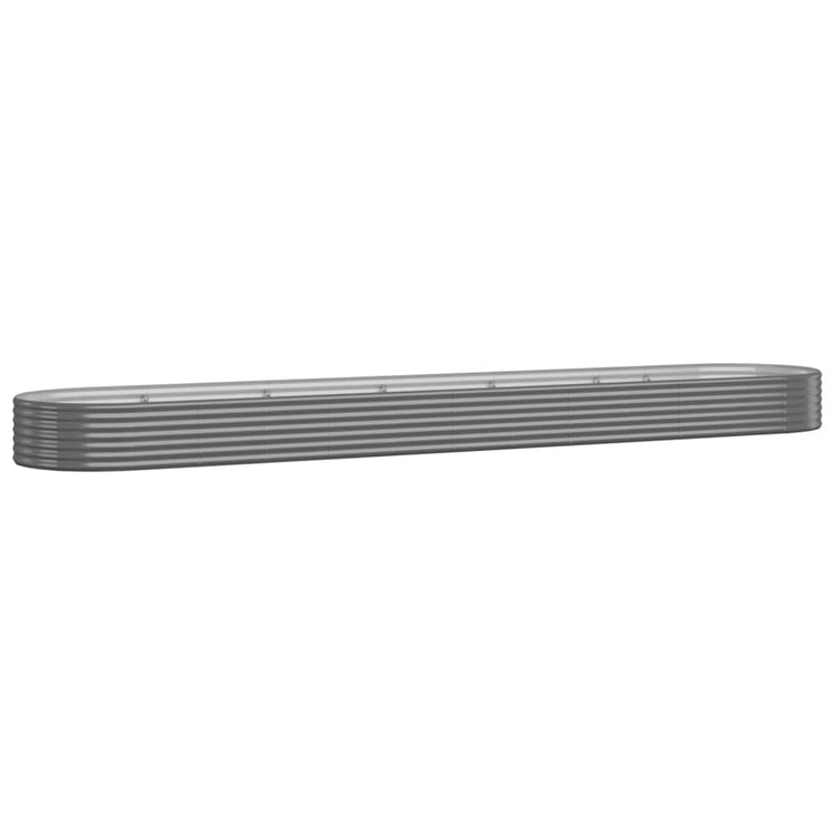 Vidaxl plantenbak 507x100x36 cm gegalvaniseerd staal grijs