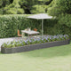 Vidaxl plantenbak 507x100x36 cm gegalvaniseerd staal grijs