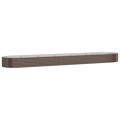Vidaxl plantenbak 507x100x36 cm gegalvaniseerd staal bruin