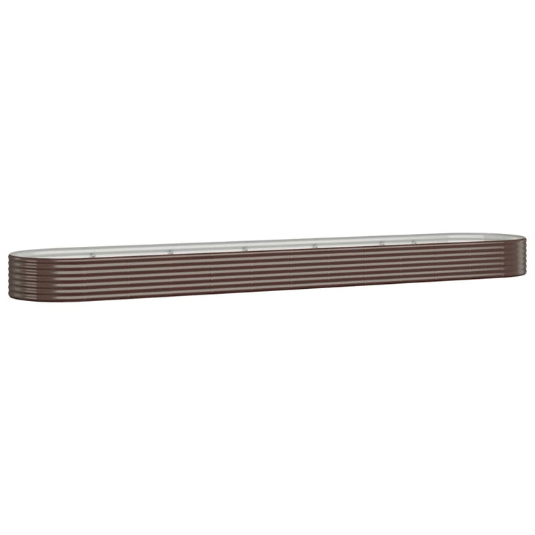 Vidaxl plantenbak 507x100x36 cm gegalvaniseerd staal bruin