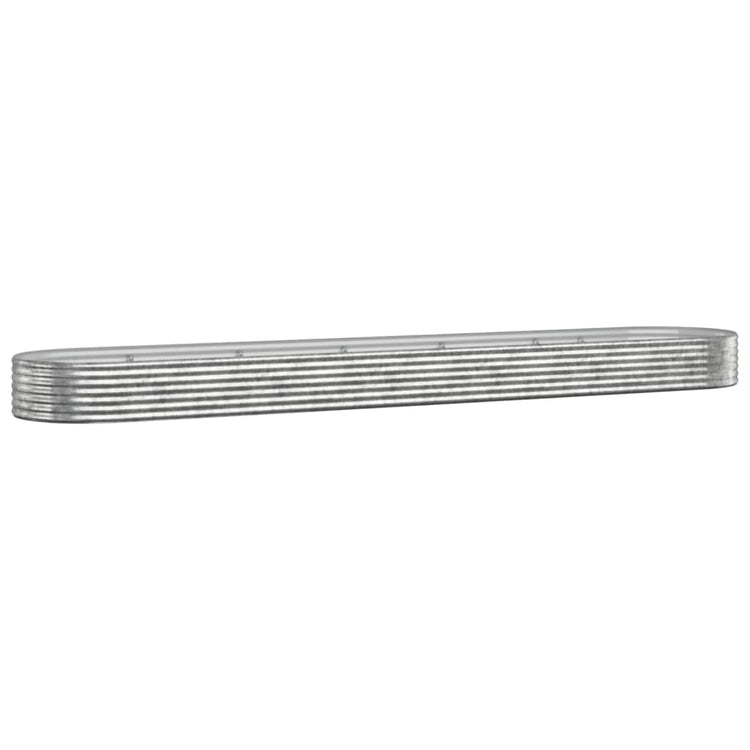 Vidaxl plantenbak 507x100x36 cm gegalvaniseerd staal zilverkleurig