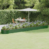 Vidaxl plantenbak 544x100x36 cm gegalvaniseerd staal groen