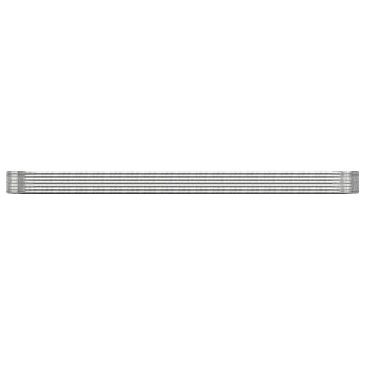 Vidaxl plantenbak 544x100x36 cm gegalvaniseerd staal zilverkleurig