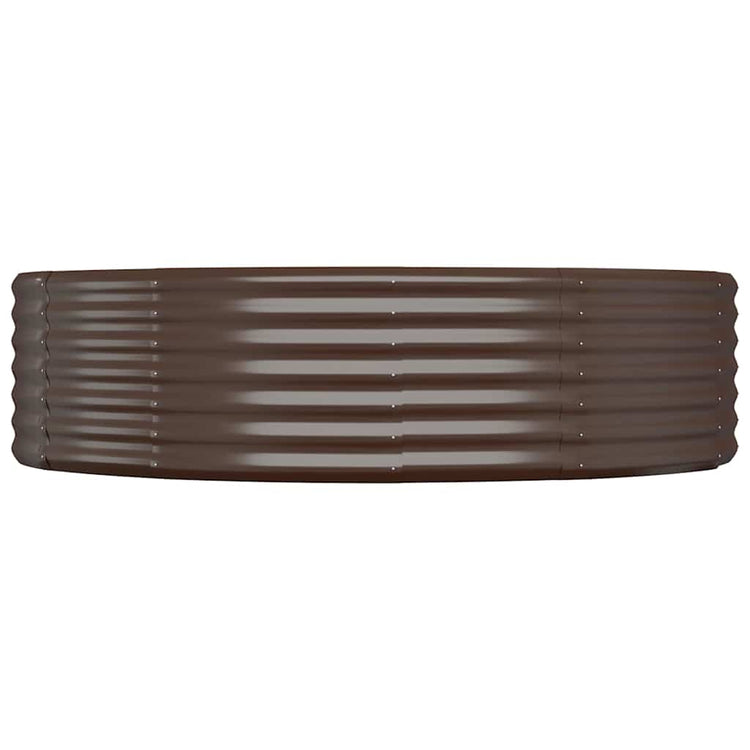 Vidaxl plantenbak 140x140x36 cm gegalvaniseerd staal bruin