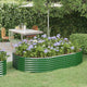 Vidaxl plantenbak 214x140x36 cm gegalvaniseerd staal groen