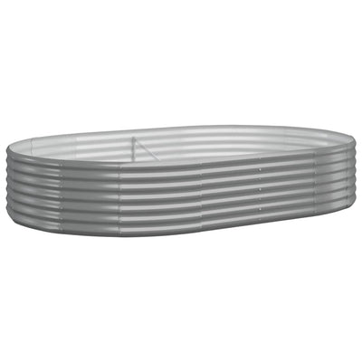 Vidaxl plantenbak 214x140x36 cm gegalvaniseerd staal grijs
