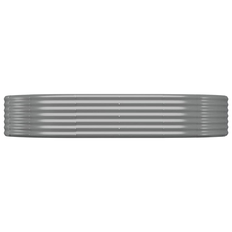 Vidaxl plantenbak 214x140x36 cm gegalvaniseerd staal grijs
