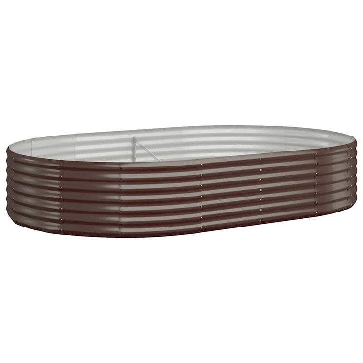 Vidaxl plantenbak 214x140x36 cm gegalvaniseerd staal bruin