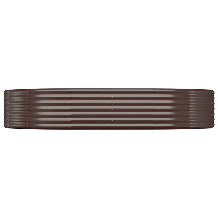 Vidaxl plantenbak 214x140x36 cm gegalvaniseerd staal bruin