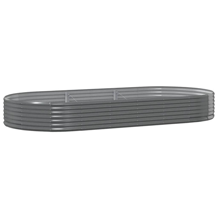 Vidaxl plantenbak 296x140x36 cm gegalvaniseerd staal grijs
