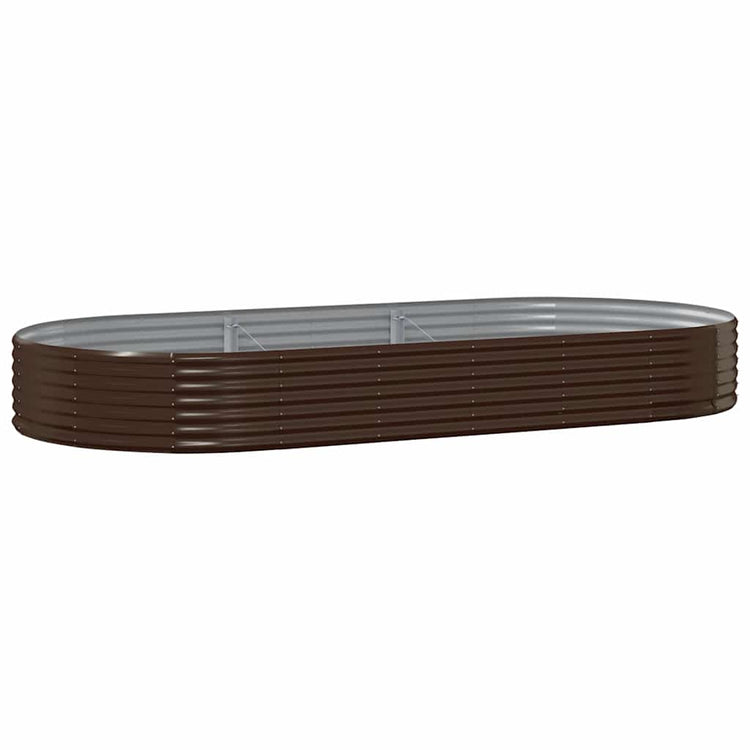 Vidaxl plantenbak 296x140x36 cm gegalvaniseerd staal bruin
