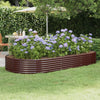 Vidaxl plantenbak 296x140x36 cm gegalvaniseerd staal bruin