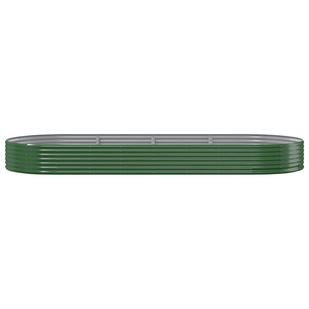 Vidaxl plantenbak 373x140x36 cm gegalvaniseerd staal groen