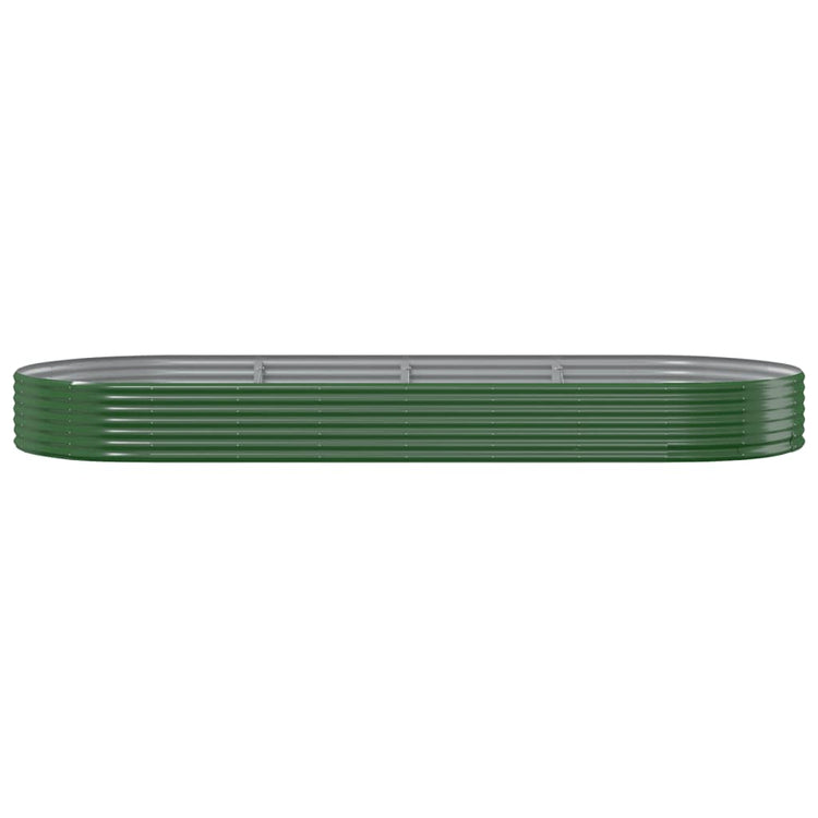 Vidaxl plantenbak 373x140x36 cm gegalvaniseerd staal groen