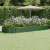 Vidaxl plantenbak 373x140x36 cm gegalvaniseerd staal groen