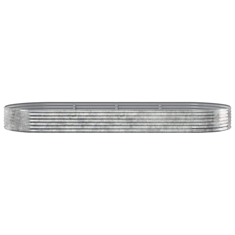 Vidaxl plantenbak 373x140x36 cm gegalvaniseerd staal zilverkleurig