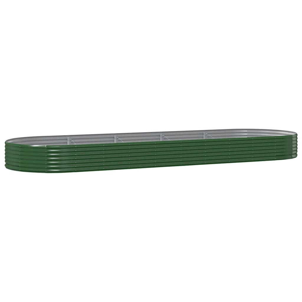 Vidaxl plantenbak 450x140x36 cm gegalvaniseerd staal groen