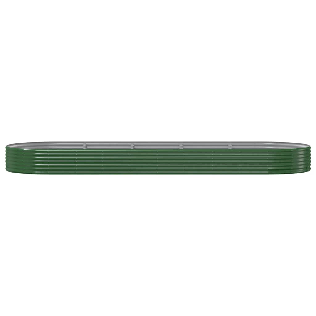 Vidaxl plantenbak 450x140x36 cm gegalvaniseerd staal groen