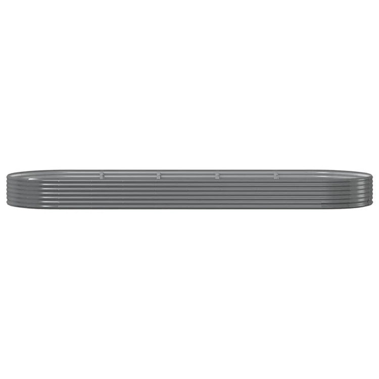 VidaXL Plantenbak 450x140x36 cm gepoedercoat staal grijs