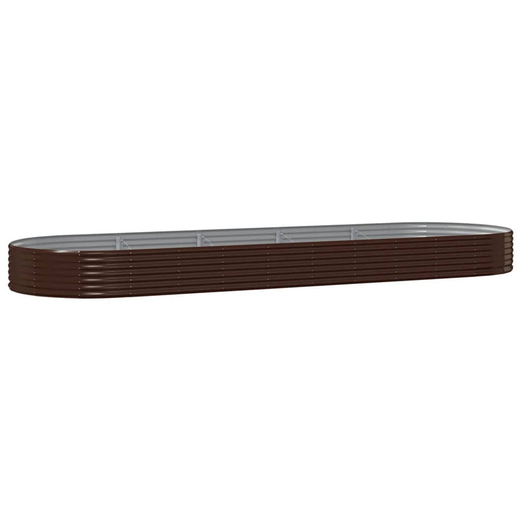 Vidaxl plantenbak 450x140x36 cm gegalvaniseerd staal bruin
