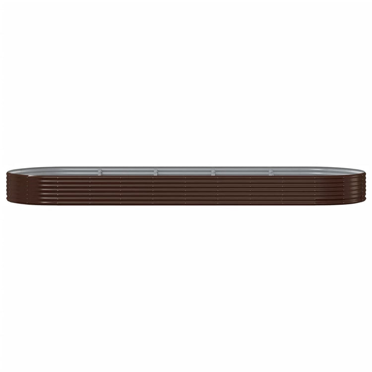 Vidaxl plantenbak 450x140x36 cm gegalvaniseerd staal bruin