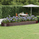 Vidaxl plantenbak 450x140x36 cm gegalvaniseerd staal bruin