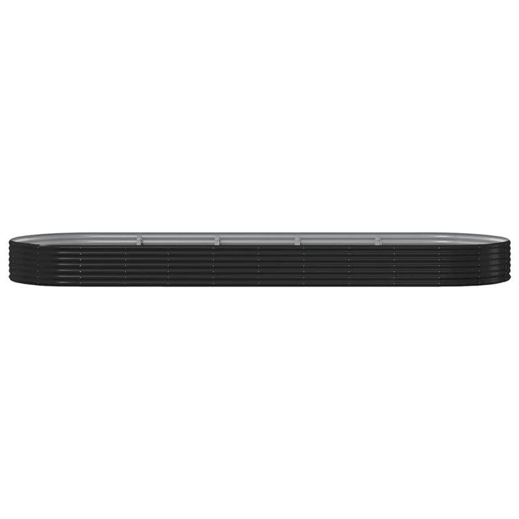 Vidaxl plantenbak 450x140x36 cm gegalvaniseerd staal antracietkleurig