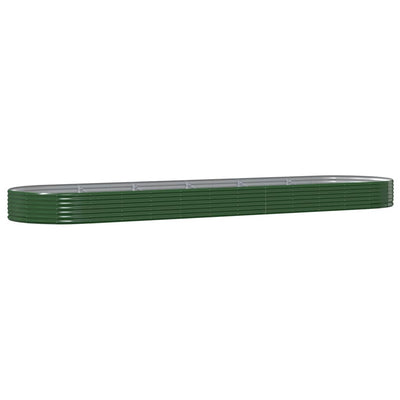 Vidaxl plantenbak 523x140x36 cm gegalvaniseerd staal groen