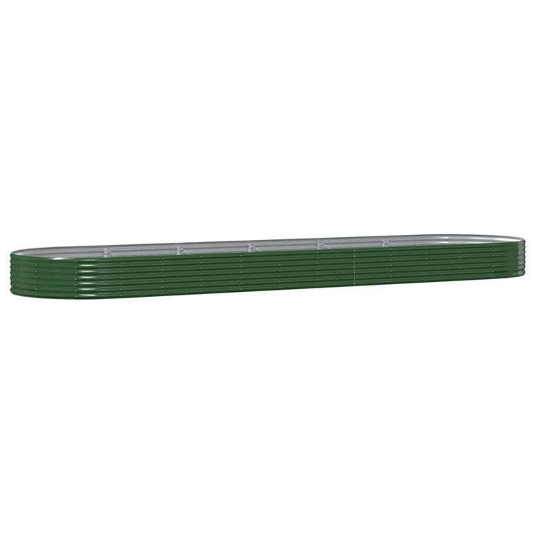 Vidaxl plantenbak 523x140x36 cm gegalvaniseerd staal groen