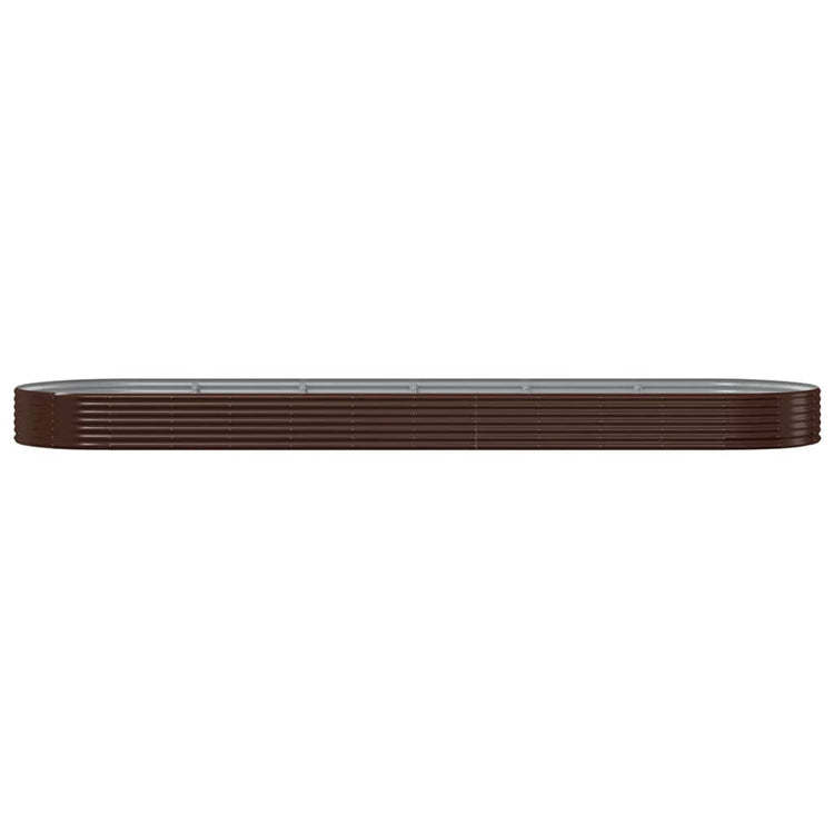 Vidaxl plantenbak 523x140x36 cm gegalvaniseerd staal bruin