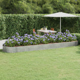 Vidaxl plantenbak 523x140x36 cm gegalvaniseerd staal zilverkleurig - afbeelding 1