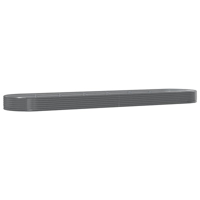 Vidaxl plantenbak 600x140x36 cm gegalvaniseerd staal grijs