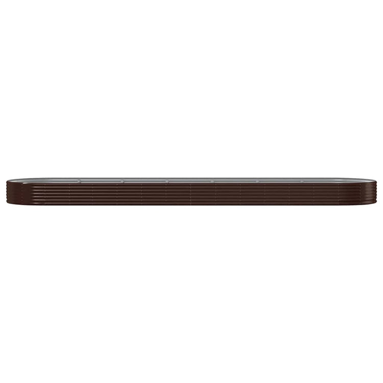 Vidaxl plantenbak 600x140x36 cm gegalvaniseerd staal bruin